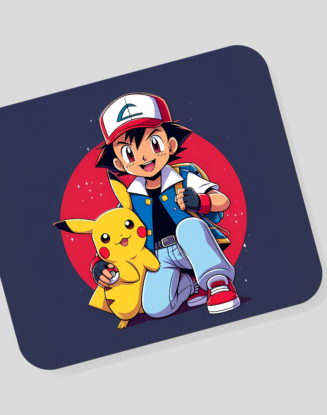 Ash Ketchum and Pikachu Mousepad
