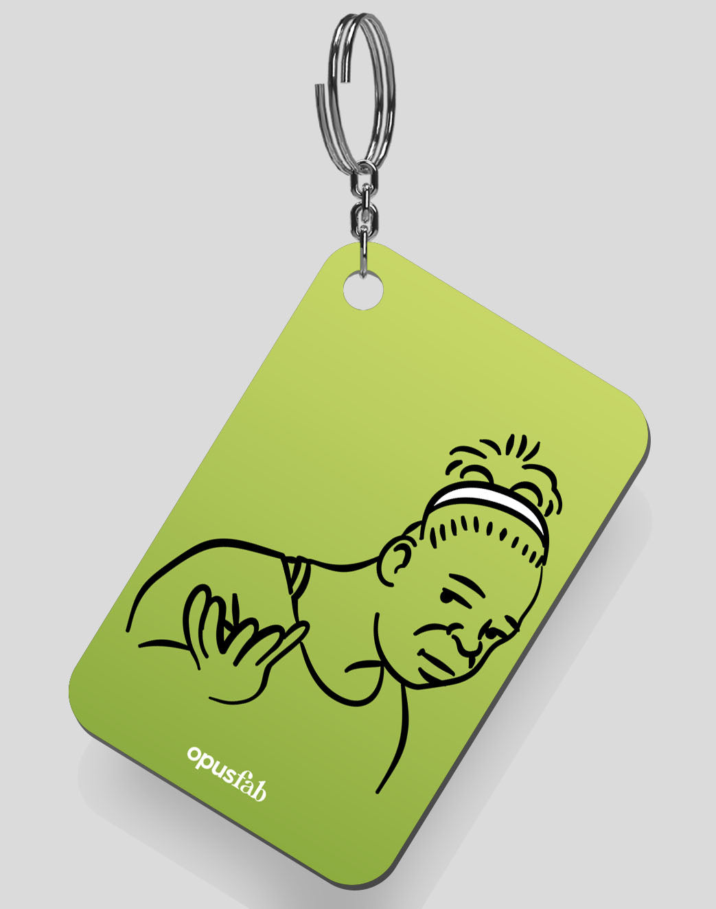 Confused Girl Keychain