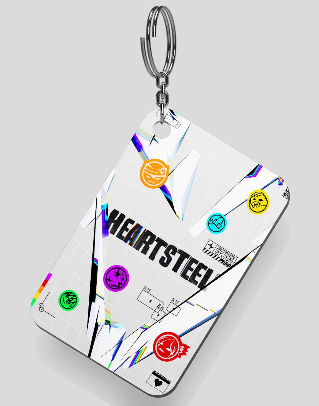 Heartsteel - White Keychain