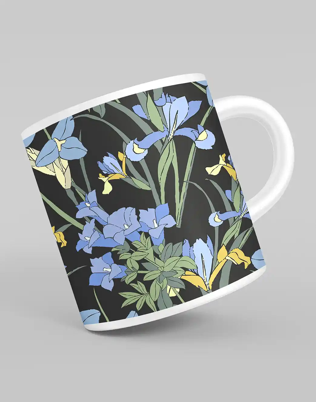 Indigo Petals Mug