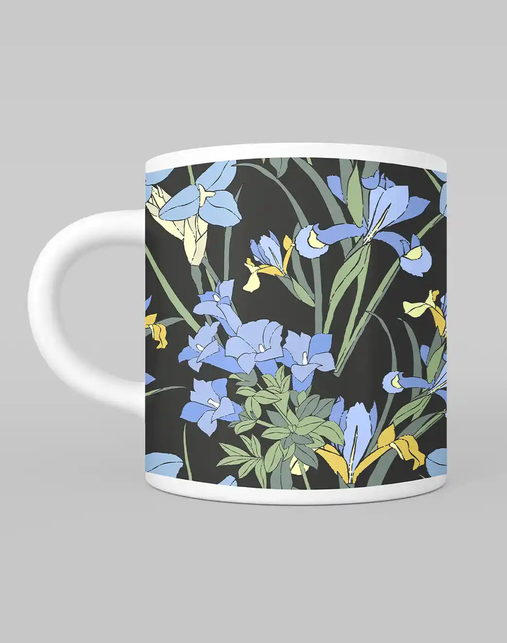 Indigo Petals Mug