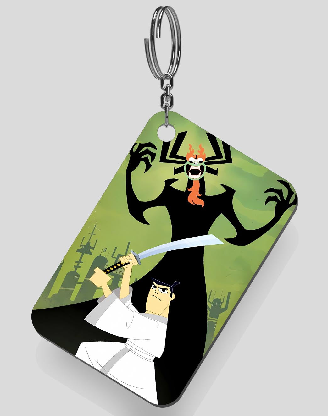 Samurai Jack and Aku Keychain