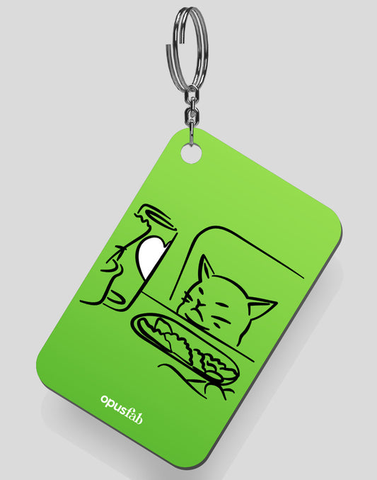 Cat - Pointed Keychain